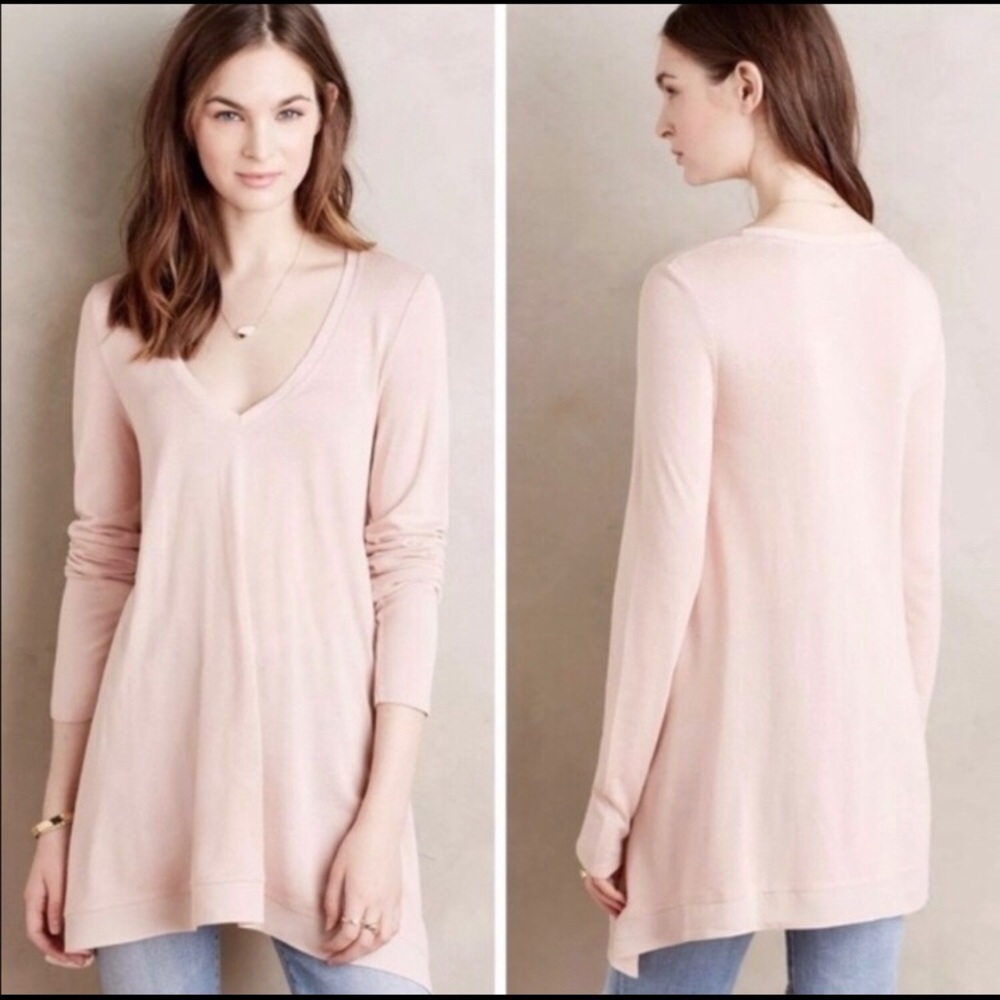Anthropologie | Deletta Lokka Red Tunic Chiffon S